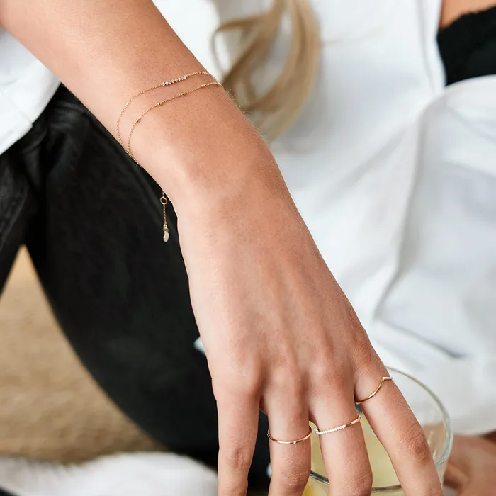 AURELIE GI Bracelets DESIREE LabGrown Diamond Wishbone Bracelet