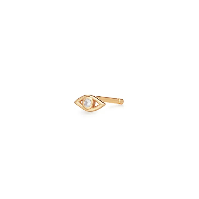 AURELIE GI Earrings CHARLOTTE Diamond Evil Eye Single Stud Earring
