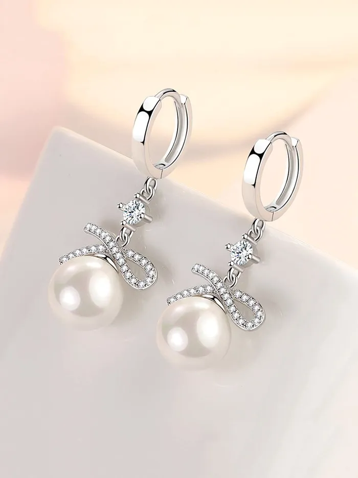 Bracelets Yellow Chimes Yellow Chimes Elegant Design Studded Crystal Silver Plated Drop Earrings for Women and Girls Silvertoned Glamour Spark