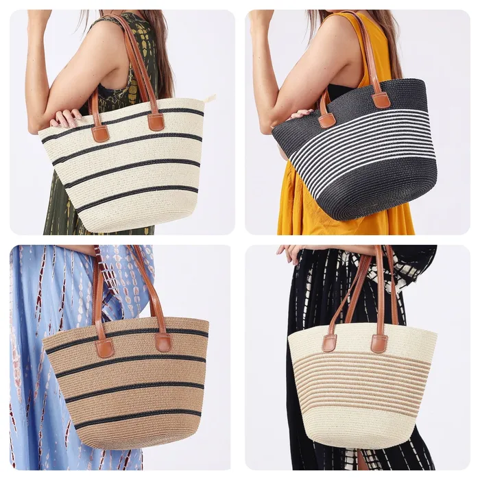 Candlewick Gift Shop Straw Tote Bag Earrings