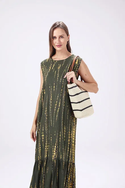 Candlewick Gift Shop Straw Tote Bag Earrings