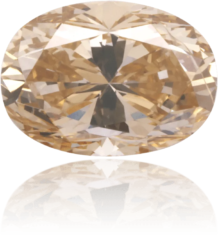 Earrings Natural Brown Diamond Oval 089 ct Polished Langerman Diamonds