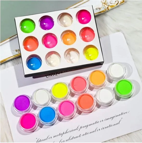 Glow In The Dark Pigment 12 Colors Resin Art Hub Earrings