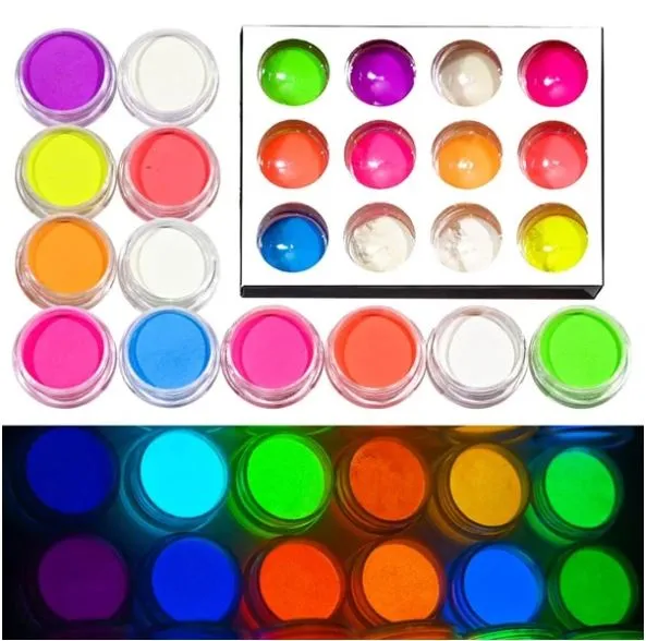 Glow In The Dark Pigment 12 Colors Resin Art Hub Earrings