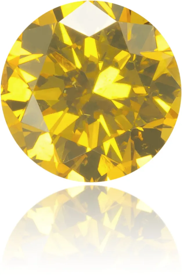 Langerman Diamonds Earrings Natural Yellow Diamond Round 028 ct Polished
