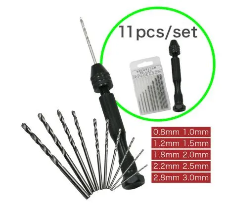 Mini Micro Hand Rotary Tools Set 11pcs Resin Art Hub Earrings