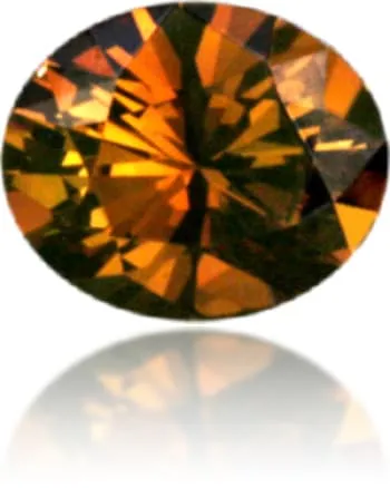 Natural Orange Diamond Oval 049 ct Polished Langerman Diamonds Earrings