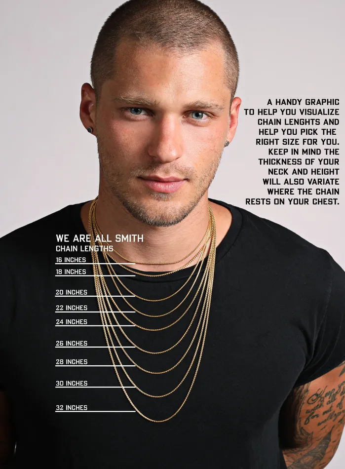Necklaces WE ARE ALL SMITH Mens 7mm 14k Gold Plated Textured Cable Chain Necklace