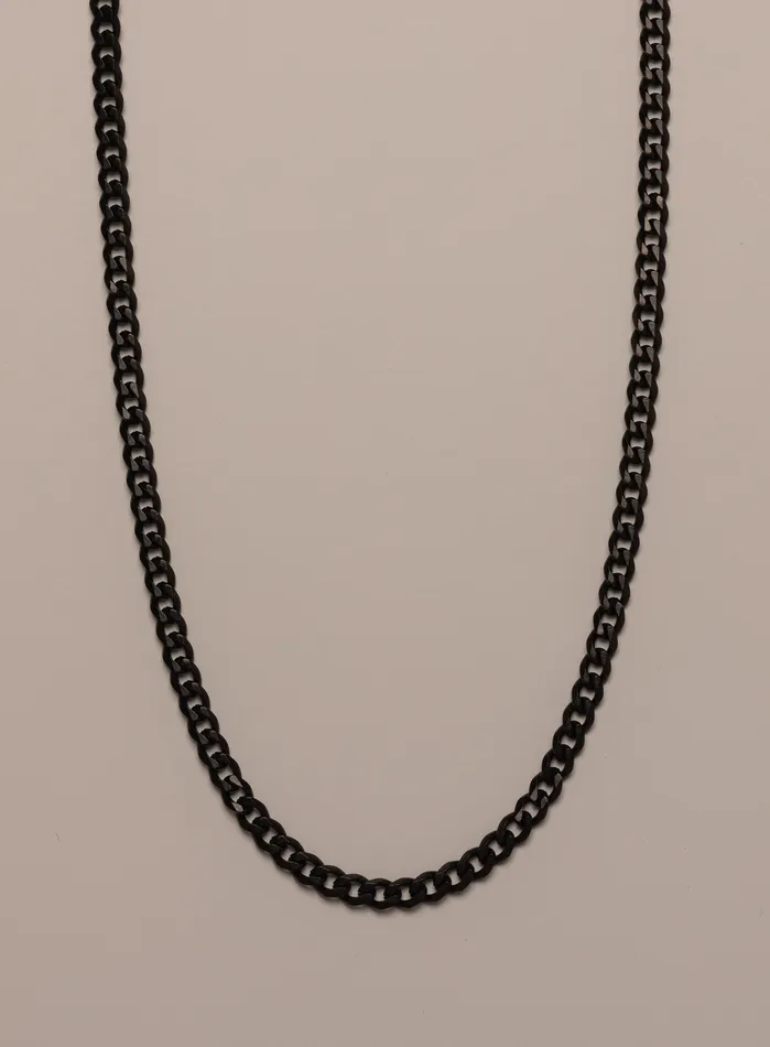 Necklaces WE ARE ALL SMITH Mens Jewelry Clothing 35mm black stainless steel cuban chain
