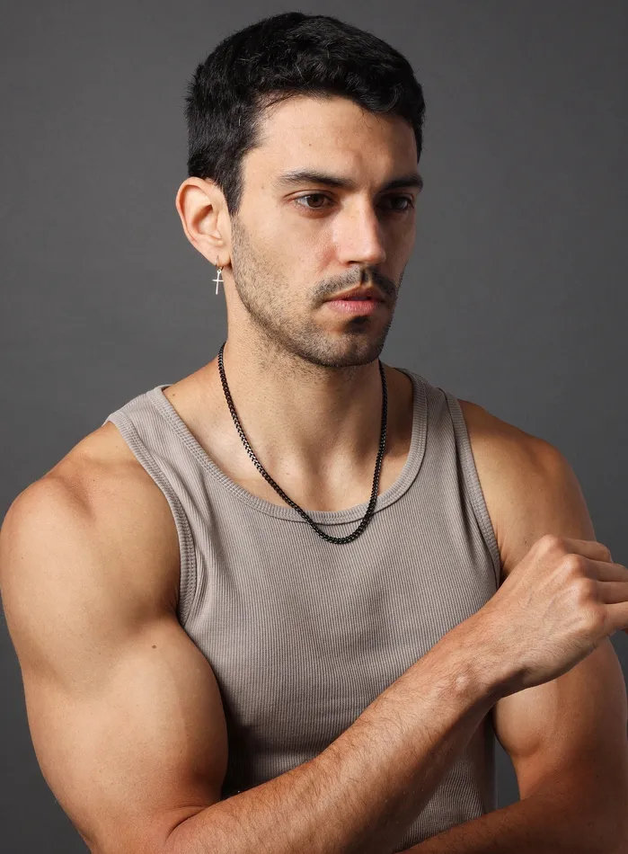 Necklaces WE ARE ALL SMITH Mens Jewelry Clothing 35mm black stainless steel cuban chain