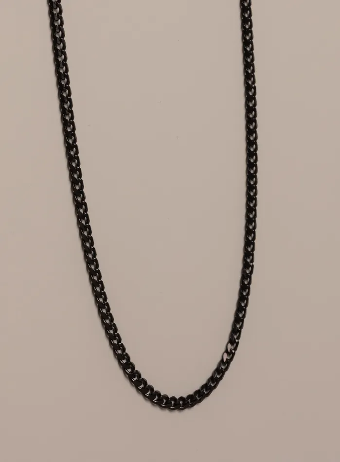 Necklaces WE ARE ALL SMITH Mens Jewelry Clothing 35mm black stainless steel cuban chain