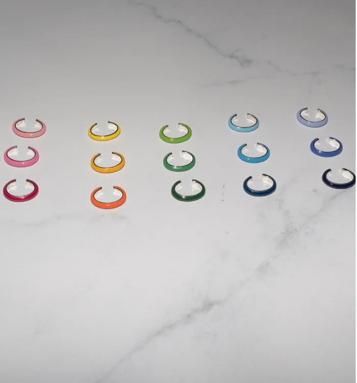 Ombre Enamel Ear Cuff Trios Fry Powers Earrings
