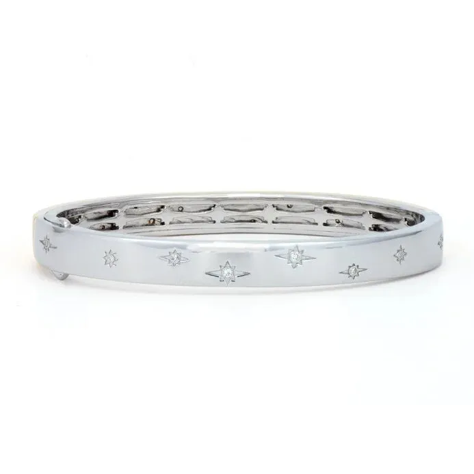 Three Stories Jewelry Wide Starry Night Twotoned Bangle Bracelets Three Stories Jewelry Wide Starry Night Twotoned Bangle Bracelets
