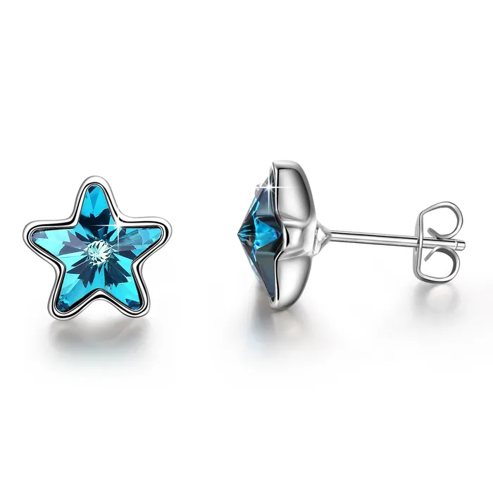Yellow Chimes A5 High Grade Crystal Designer Blue Star Crystal Earrings for Women and Girls Yellow Chimes Bracelets Yellow Chimes A5 High Grade Crystal Designer Blue Star Crystal Earrings for Women and Girls Yellow Chimes Bracelets