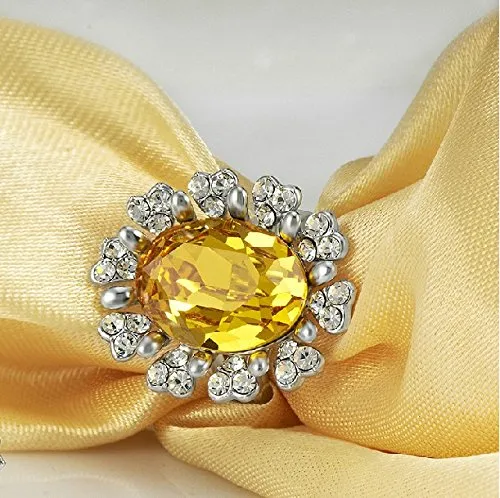 Yellow Chimes Earrings Crystals from Swarovski Dazzling Precious Looks Golden Ring for Women by Yellow Chimes Yellow Chimes Earrings Crystals from Swarovski Dazzling Precious Looks Golden Ring for Women by Yellow Chimes