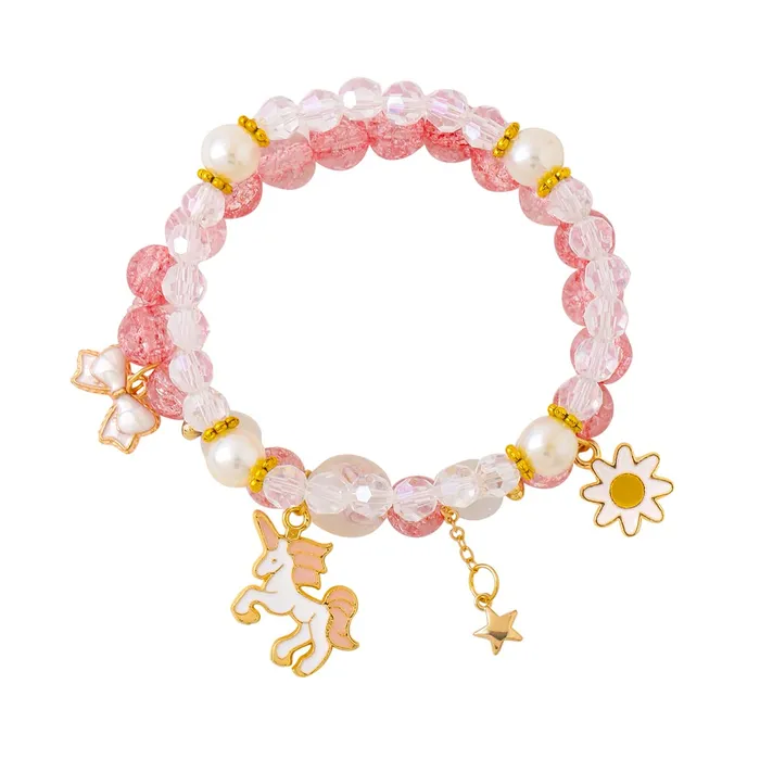 Yellow Chimes Earrings Melbees by Yellow Chimes Bracelet for Kids and Girls Charm Bracelets Kids and Girls Multi layered Unicorn Charm Bracelet Birthday Gift For Kids and Girls