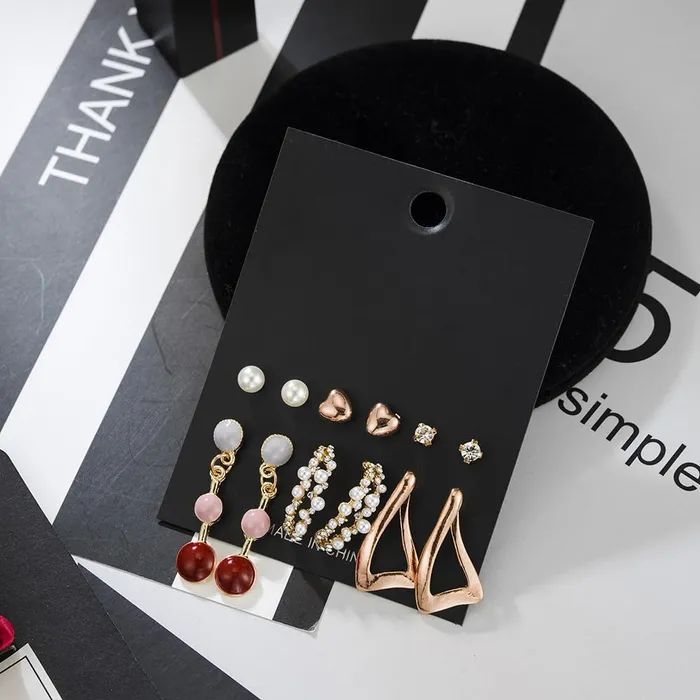 Yellow Chimes Earrings Yellow Chimes Earrings for Women and Girls Fashion Gold Pearls Studded Hoops Gold Plated Earring Set Western Earrings Combo Chic Reverie Birthday Anniversary Gift for Girls Women Design 6