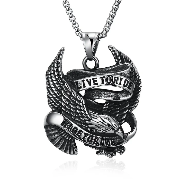 Yellow Chimes Earrings Yellow Chimes Stainless Steel Live to Ride Silver Eagle Pendant with Chain for Men and Boys Yellow Chimes Earrings Yellow Chimes Stainless Steel Live to Ride Silver Eagle Pendant with Chain for Men and Boys