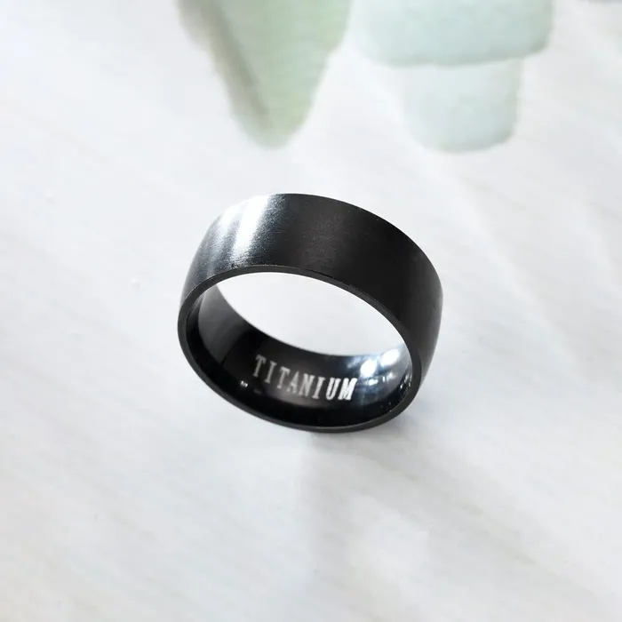 Yellow Chimes Earrings Yellow Chimes Western Style Titanuium Black Band Ring for Men and Women