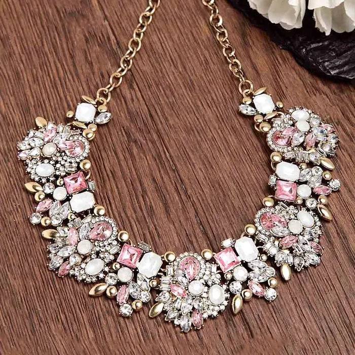 Yellow Chimes Necklace For Women Elegant Colorful Crystal Choker Necklace For Women and Girls Yellow Chimes Rings
