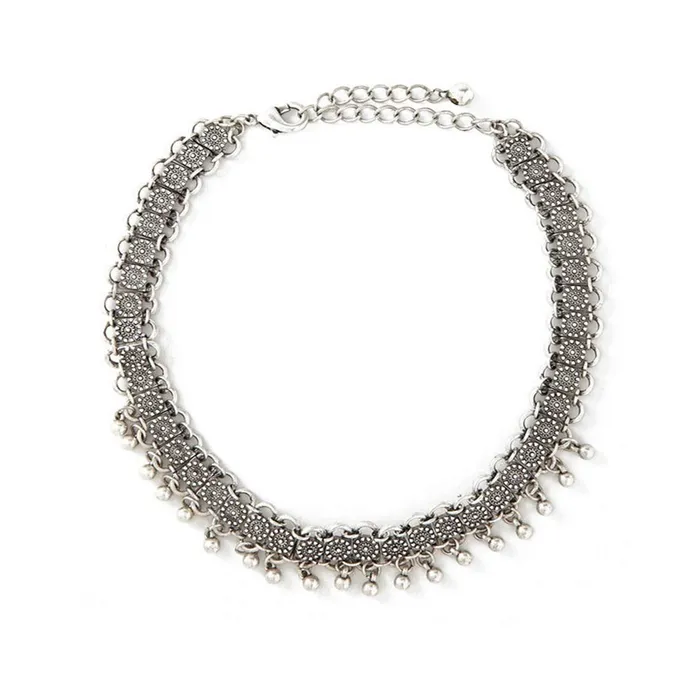 Yellow Chimes Necklaces Yellow Chimes Oxidised Choker Necklace for Women Vintage Silver Oxidised Plated Modern Style Choker Necklace for Women and Girls Yellow Chimes Necklaces Yellow Chimes Oxidised Choker Necklace for Women Vintage Silver Oxidised Plated Modern Style Choker Necklace for Women and Girls