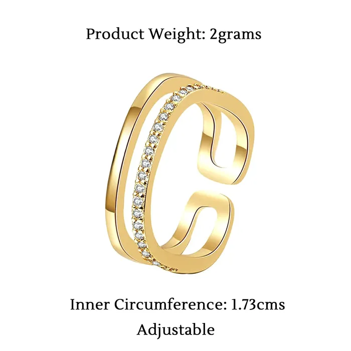 Yellow Chimes Rings for Women Girls Crystal Ring for Girls Adjustable Crystal Rings Gold Tone Crystal Finger Ring for WomenBirthday Gift For girls women Anniversary Gift for Wife Yellow Chimes Necklaces