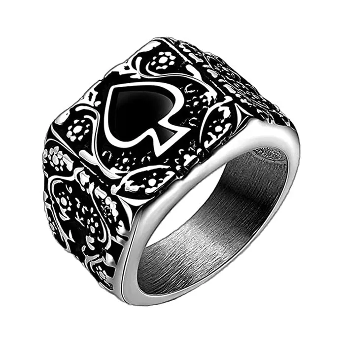 Yellow Chimes Yellow Chimes Rings for Men Silver Oxidised Spade Designed Stainless Steel Rings for Men and Boys Bracelets Yellow Chimes Yellow Chimes Rings for Men Silver Oxidised Spade Designed Stainless Steel Rings for Men and Boys Bracelets
