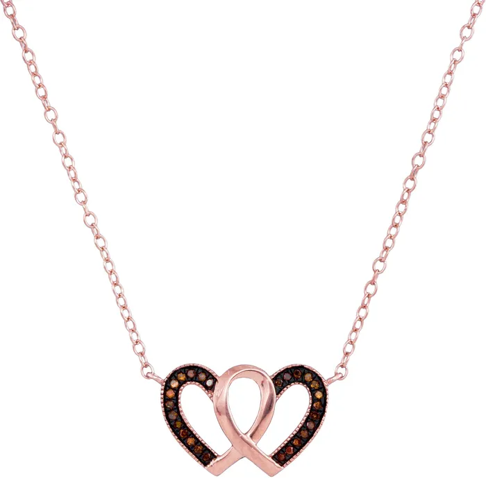 10kt Rose Gold Womens Round Red Color Enhanced Diamond Heart Love Necklace Pendant 110 Cttw mayamila Necklaces 10kt Rose Gold Womens Round Red Color Enhanced Diamond Heart Love Necklace Pendant 110 Cttw mayamila Necklaces