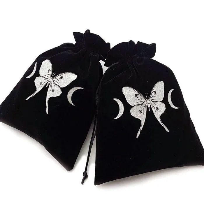 13th Press Earrings Luna Moth Tarot Pouch