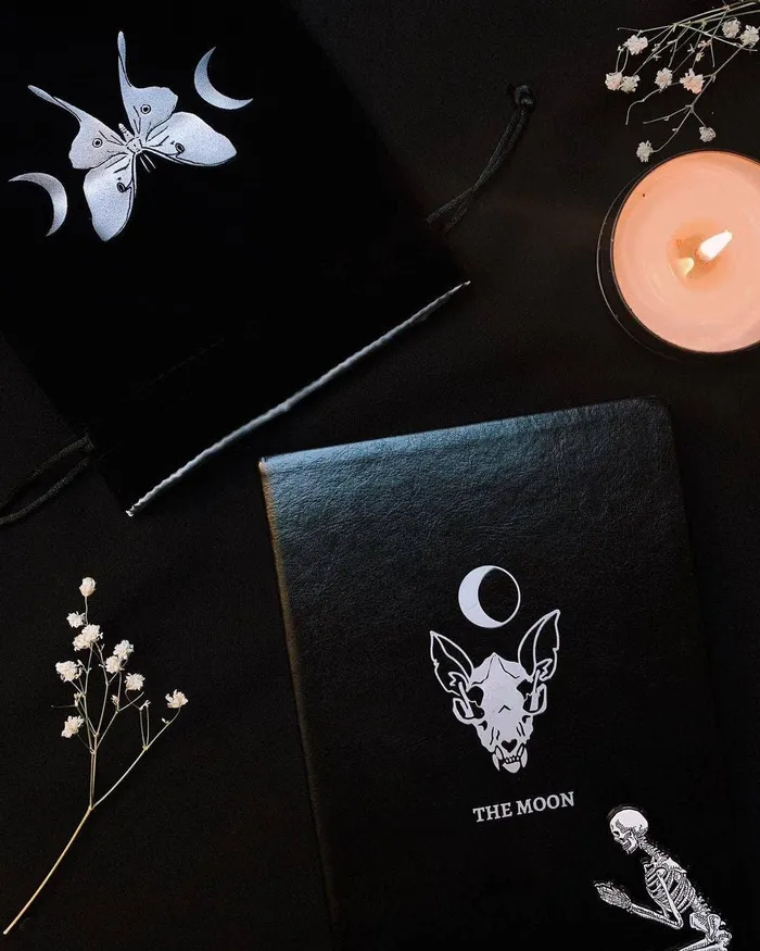 13th Press Earrings Luna Moth Tarot Pouch