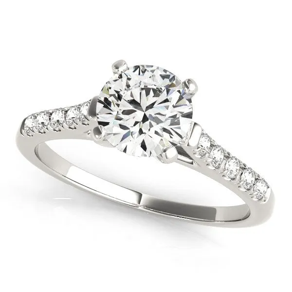 14k White Gold Cathedral Design Diamond Engagement Ring 1 18 cttw MayaMila Rings 14k White Gold Cathedral Design Diamond Engagement Ring 1 18 cttw MayaMila Rings