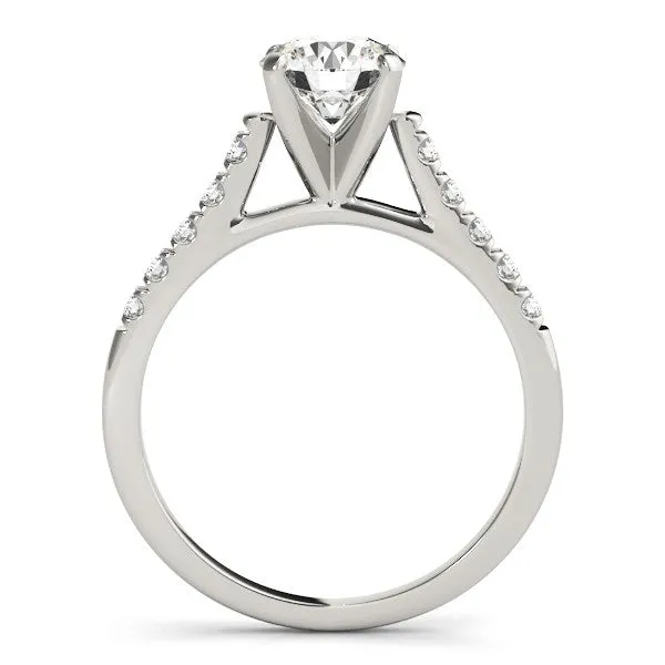 14k White Gold Cathedral Design Diamond Engagement Ring 1 18 cttw MayaMila Rings
