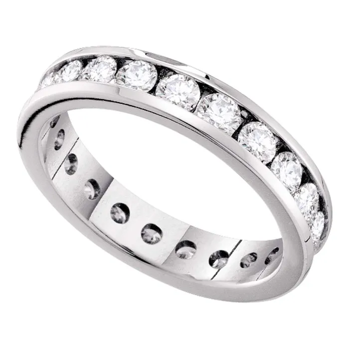 14kt White Gold Womens Round Channelset Diamond Eternity Wedding Anniversary Band 100 Cttw mayamila Rings 14kt White Gold Womens Round Channelset Diamond Eternity Wedding Anniversary Band 100 Cttw mayamila Rings