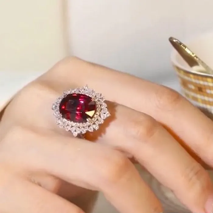 70ct Vintage Cluster Ruby Oval Cut Sterling Silver Engagement Ring Shineofdiamond Rings 70ct Vintage Cluster Ruby Oval Cut Sterling Silver Engagement Ring Shineofdiamond Rings