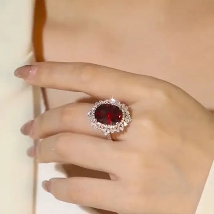 70ct Vintage Cluster Ruby Oval Cut Sterling Silver Engagement Ring Shineofdiamond Rings 70ct Vintage Cluster Ruby Oval Cut Sterling Silver Engagement Ring Shineofdiamond Rings
