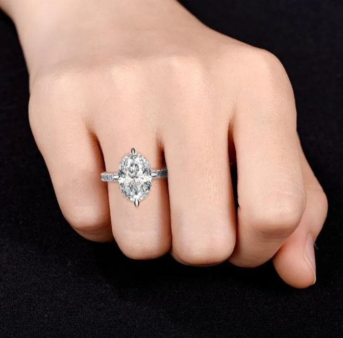 95ct Classic 4 Prong Oval Cut Engagement Ring Shineofidamond Rings 95ct Classic 4 Prong Oval Cut Engagement Ring Shineofidamond Rings