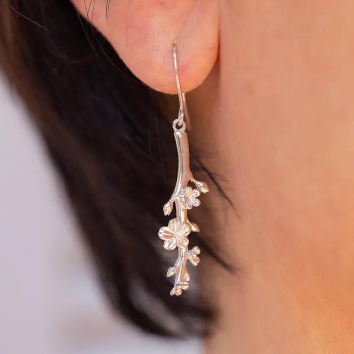 Almond Blossoms Earrings Esther Earrings The Branch of an Almond Tree