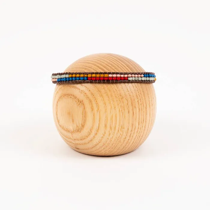 Altiplano Bracelets Layered Stripes Bead Leather Bracelet Deep Pop Altiplano Bracelets Layered Stripes Bead Leather Bracelet Deep Pop