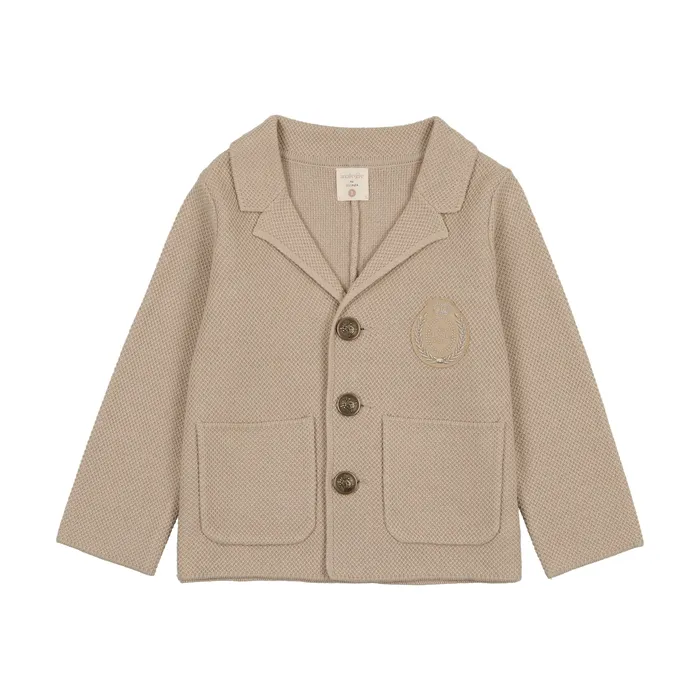 Analogie Earrings Analogie Knit Crest Blazer Taupe