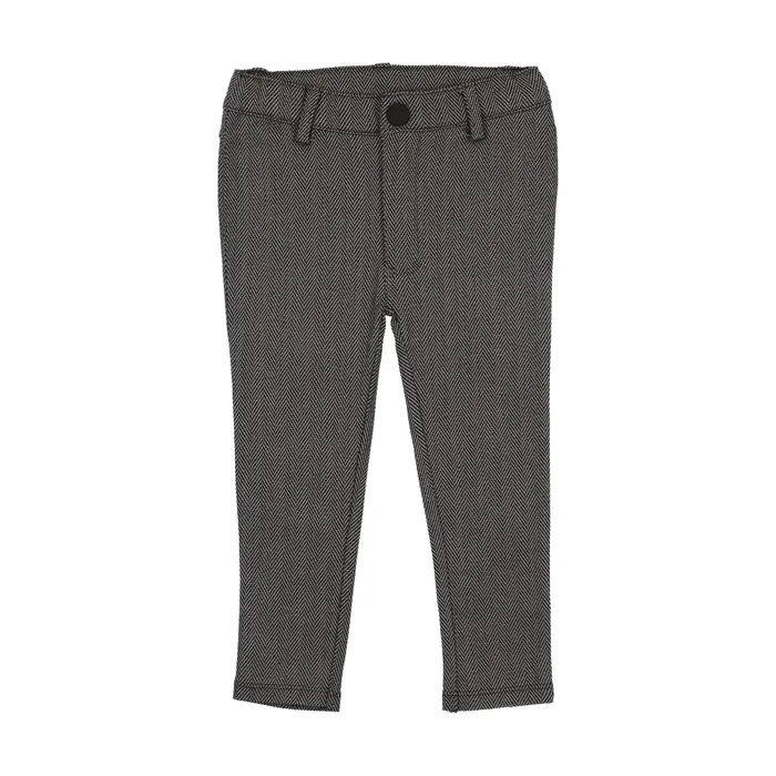 Analogie Printed Pants Black Herringbone Analogie Rings