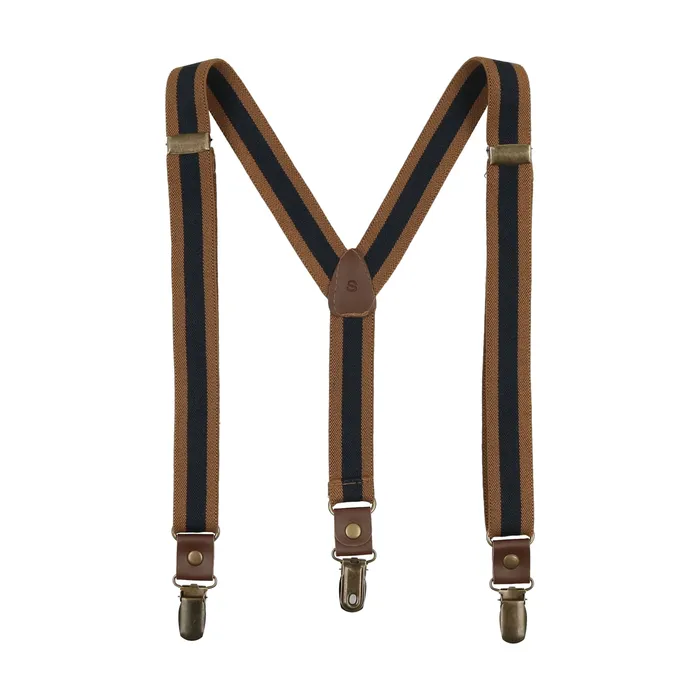 Analogie Suspenders NavyCamel Analogie Earrings