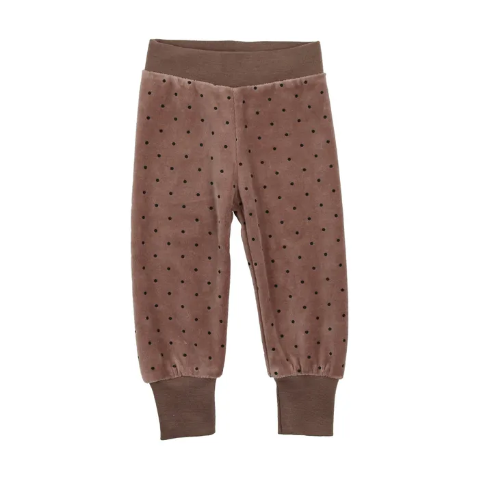 Analogie Velour Sweatpants Dotted Taupe Analogie Earrings