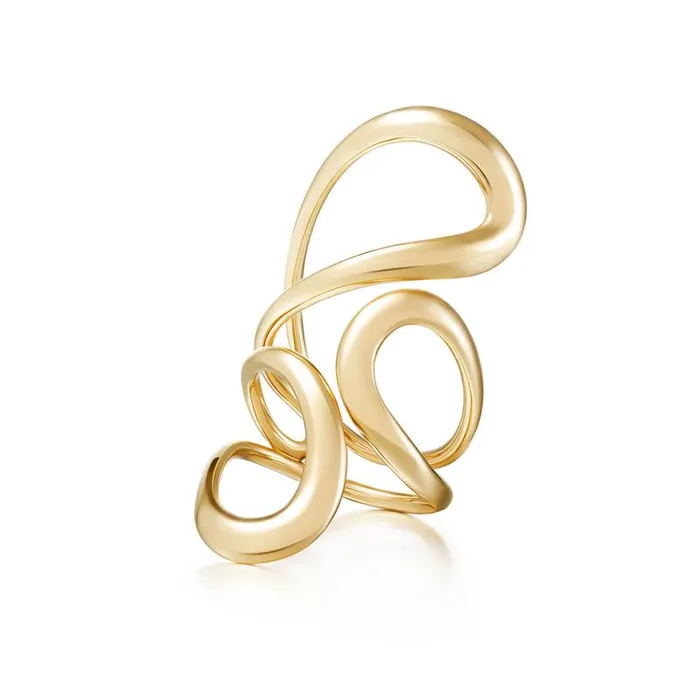 aria jane ring large 18k yellow gold size 7 Melissa Kaye Rings