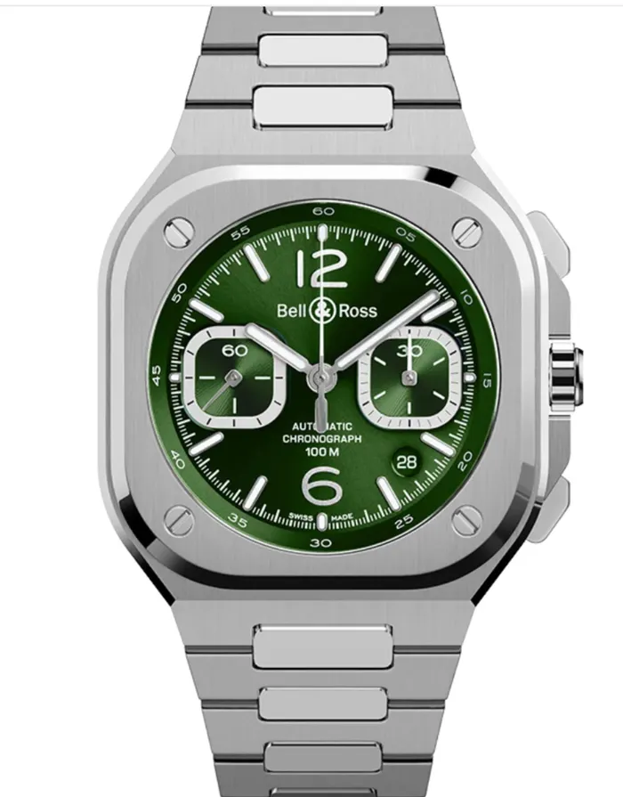 Bell Ross BR05 Chrono Green Steel BR05CGNSTSST BELL ROSS Earrings