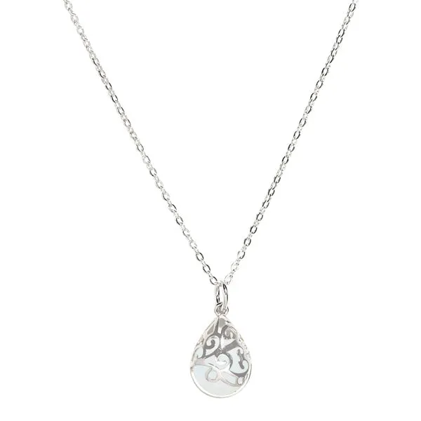 Bottled Up Designs Necklaces Filigree Teardrop Sterling Necklace