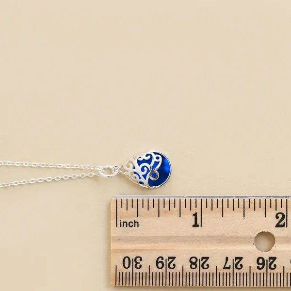 Bottled Up Designs Necklaces Filigree Teardrop Sterling Necklace