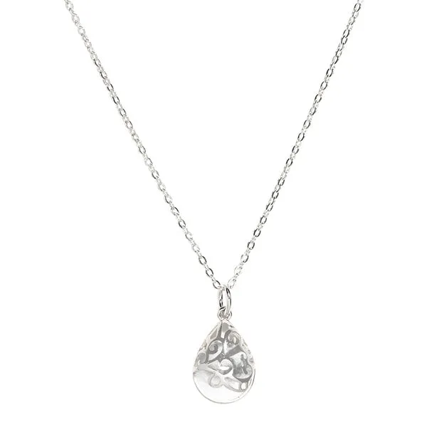Bottled Up Designs Necklaces Filigree Teardrop Sterling Necklace