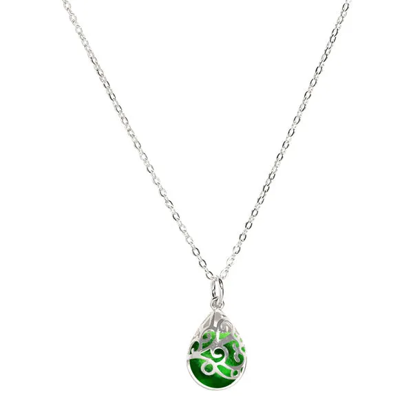 Bottled Up Designs Necklaces Filigree Teardrop Sterling Necklace