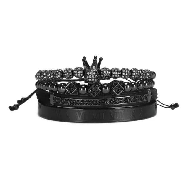 Bracelets Juzan Jewelry Mens Macrame Charm Bracelet Set
