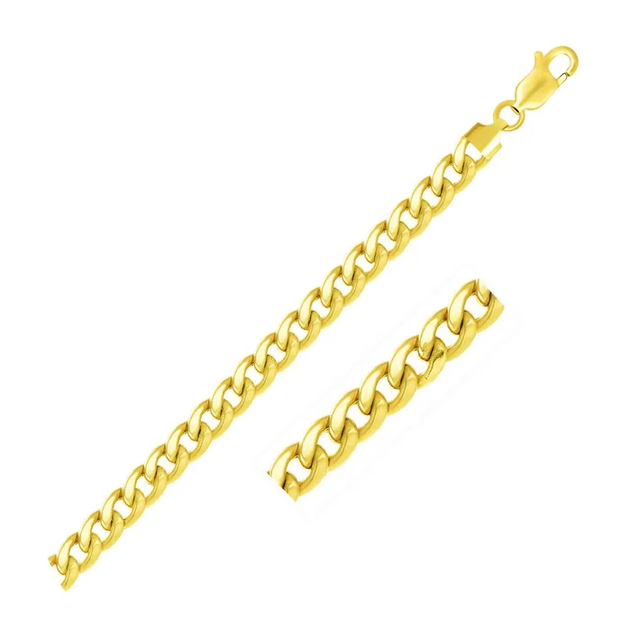 Bracelets MayaMila 67mm 14k Yellow Gold Light Miami Cuban Bracelet